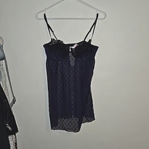 Victoria Secret Purple w/ polka dots and lace details lingerie
